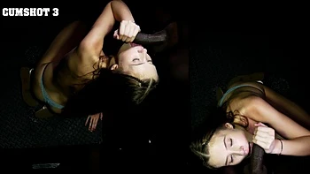 Athena Heart gets her blue eyes filled with cum