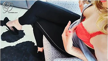 Secretary Sex With My Hot Secretary In Tight Leggings, Lingerie And High Heels