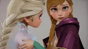 Frozen - Elsa watches Anna's masturbation