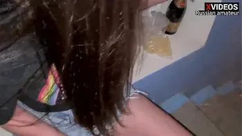 Stepmother's love for her stepson turned into addiction and she sucked him in the stairwell