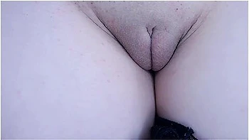 Small Cock Rubs On Clitoris. Girl Moaning From Pleasure