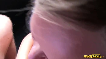 Slutty Blonde Stepmom Makes A Mess In Backseat So Cabbie Cleans Up Her Pussy