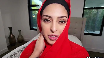 Brunette with big natural tits Sophia Leone gets clothed-fucked by her husband