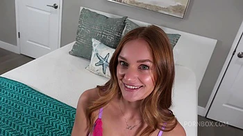 Sweet Ginger Babe Jessie Rae Takes Keiran Lee's Throatshot