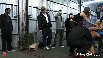 Huge Tits Blonde Learns A Lesson In Pain And Humiliation At A Auto Body Shop - Leya Falcon