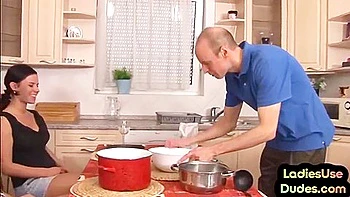 Pegging Cfnm Babes Fuck Guy Ass In 3some With Strapon