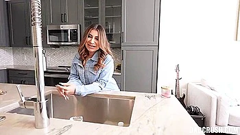 Brunette Mila Milkshake Gives Head To Her Stepdad - Pov Blowjob And Anal