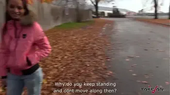 Sexy babe is taken into the fuck van and getting horny dick and swallow cum