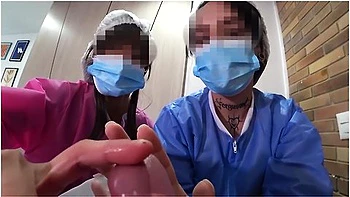 Two Nurses Decided To Try Out My New Dick In Practice