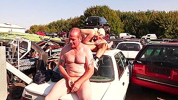Great Fucks At The Car Junkyard Customers And Staff Involved