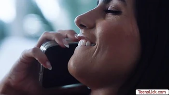 Caught my horny babysitter having phone sex