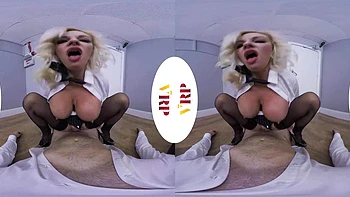 Ahatss: Blowjob, Cowgirl  Blonde VR Porn