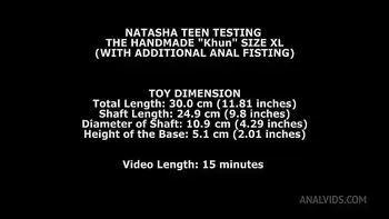 Natasha Teen Testing The Handmade Khun Size XL (With Additional Anal Fisting) ! TWT034