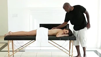 Mandingo eats woman on the massage table ft. Bruna: Blowjob, Doggy  Cowgirl Porn