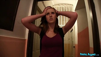 Fake College Inspector Gets Busty Redhead To Pay With Blowjob - Reality