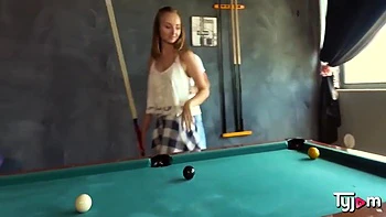 Lady Bugs Ass Destroyed During Biliard Match