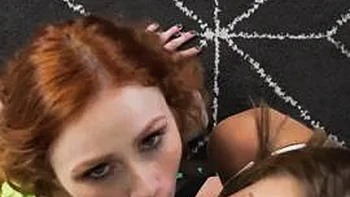 Scarlet Skies Rubs Her Pussy While Watching Kyler Quinn Takes A Huge Cock In Her Pussy S22:E1: Porn