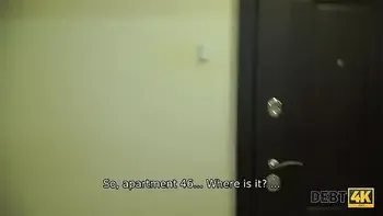 DEBT4k. Cunning guy fucks shaved pussy of red-haired cutie for the debt
