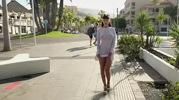 Transparent dress in public
