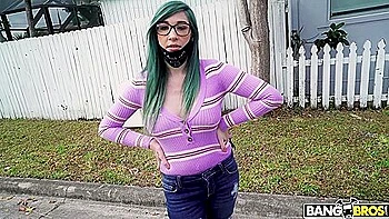 Cute Nerd Takes Ride