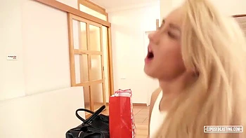 Blonde Gets Pounded On A Red Casting Couch