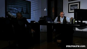 Sexy Secretary Tina Goes down on the Boss and Fucks Him Too