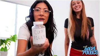 Cami Strella And Angel Youngs Find Stepbros Secret To His Big Dick And Use It For Their Pleasure