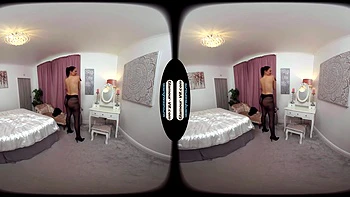 Lotta Black Stylish Party Mini-Dress With Black Glossy Legwear