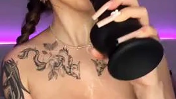 The long-haired gal in a cat costume provides a fellatio with a enormous