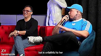 Sara Blonde I During A Tv Interview With My Husband And The Audience