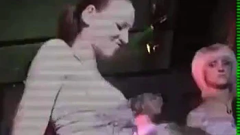 Two Lesbian Fuck In A Club Bathroom: Blowjob, Licking  Handjob Porn