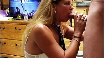 Mature Milf Deepthroats,sucks,swallows Huge Cock