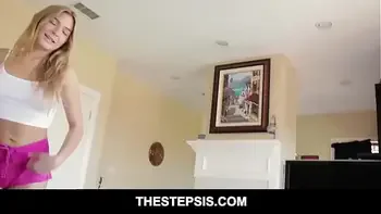 Nice ass blonde teen Step Sister Fucked by on the bed POV - Blair Williams