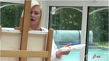 Mature Artist Lacey Starr Seduces Handy Model Luke Hotrod And Sucks Him Well