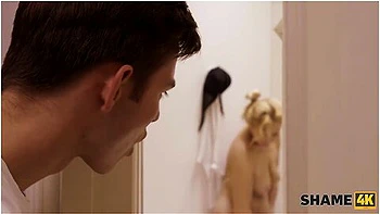 Boy Lets Stepmoms Sexy Girlfriend Take A Shower At His Place