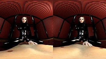 Shiny Busty Latex Girl Rides You – POV Cowgirl