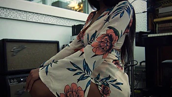 Ebony muse showed her dark pierced pussy