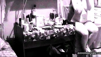 spy cam- naked stepmother puts on make up