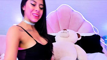 Horny Latina Pleasures Herself in Her Room