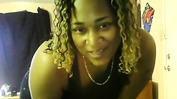 Curvy Ebony Cam Girl Plays with Fruit