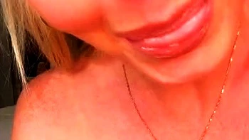 Busty amateur blonde solo