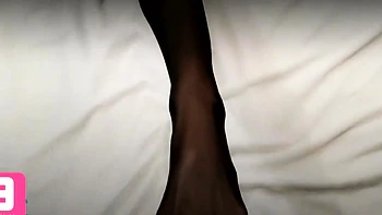 Nylon stockings pantyhose footjobs foot fetish sex
