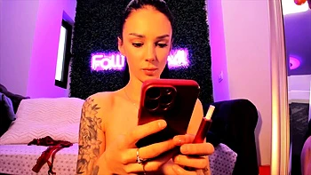 Blonde tight pussy babe solo toy fun in glamour masturbation