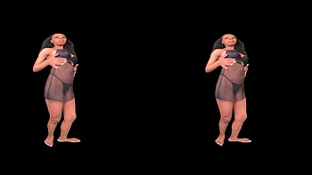 Renee Renee - Huge Black Nipples and Booty Shaking [RE-MASTERED