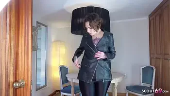 GERMAN SCOUT - SHORT HAIR BIG CLIT TATTOO MILF SILVIA TALK TO FUCK AT PICK UP CASTING