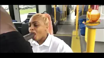 Houston Ebony Slut Drains Black Monster Cock On Public Bus
