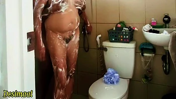 Desi Bhabhi Taking Bath With Husbands Younger Stepbrother