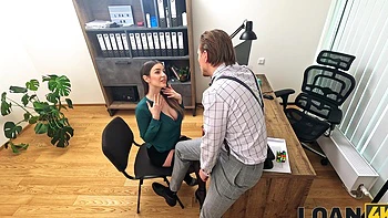 Leggy brunette Marica Chanelle gets her pussy pounded in the office by Stanley Johnson