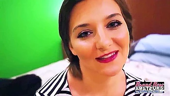 Skinny Coed Kylie Strips Off To Suck And Ride A Big Cock!