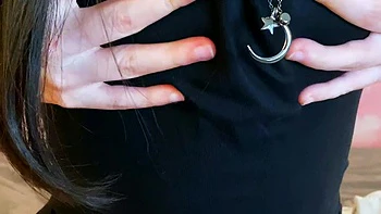 Amateur busty brunette masturbates and does hand job